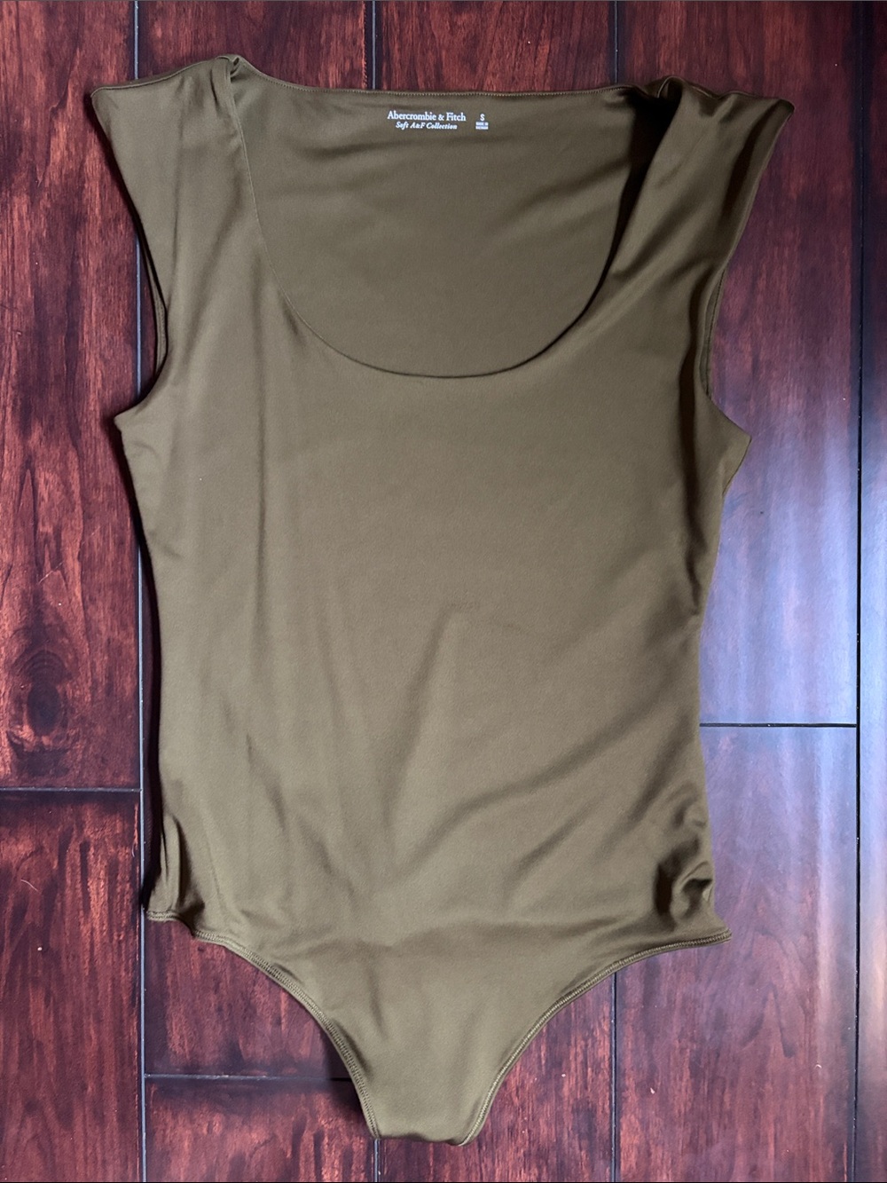 Abercrombie & Fitch Olive Green Scoop Neck Bodysuit